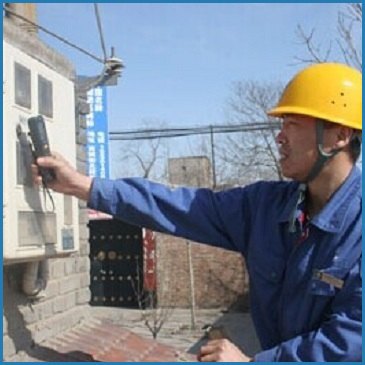 用沃極RFID手持機(jī)讀取配電柜信息